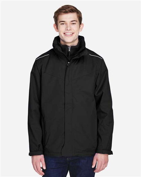 CORE365 Men's Region 3 - in - 1 Jacket with Fleece Liner - CORE365 88205 Black S