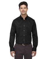 CORE365 Men's Tall Operate Twill Dress Shirt - CORE365 88193T Black LT