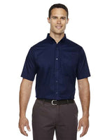 CORE365 Men's Tall Optimum Short Sleeve Twill Dress Shirt - CORE365 88194T Classic Navy LT