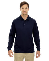 CORE365 Men's Tall Pinnacle Performance Long Sleeve Piqué Polo - CORE365 88192T Black LT