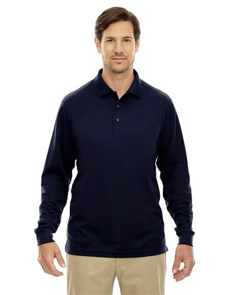 CORE365 Men's Tall Pinnacle Performance Long Sleeve Piqué Polo - CORE365 88192T Black LT