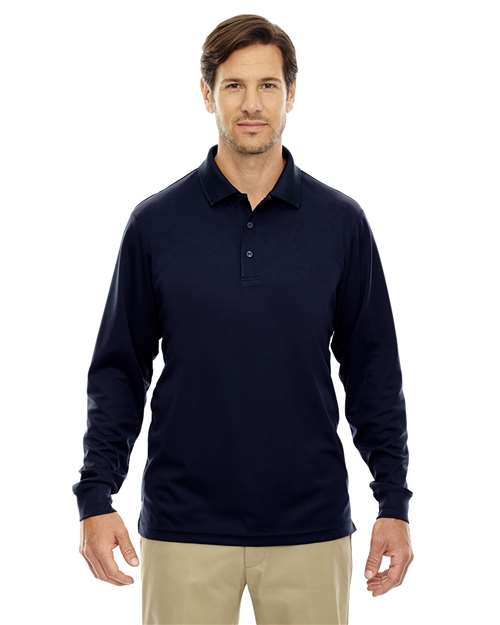 CORE365 Men's Tall Pinnacle Performance Long Sleeve Piqué Polo - CORE365 88192T Classic Navy LT