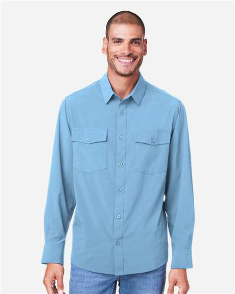 CORE365 Men's Ultra UVP® Marina Shirt - CORE365 CE510L Columbia Blue S