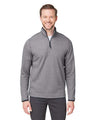 CORE365 Men's Venture Heathered Stripe Quarter - Zip Pullover - CORE365 CE73 Black/ White S