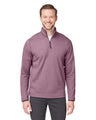 CORE365 Men's Venture Heathered Stripe Quarter - Zip Pullover - CORE365 CE73 Burgundy/ White S