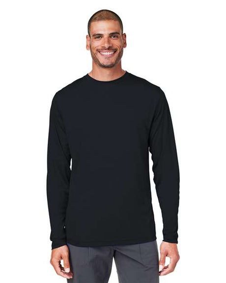 CORE365 Unisex Capital Long Sleeve Performance T-Shirt - CORE365 CE10L Black XS