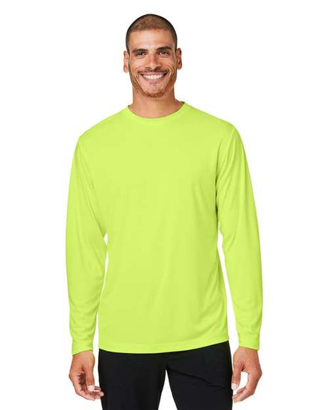 CORE365 Unisex Capital Long Sleeve Performance T-Shirt - CORE365 CE10L Safety Yellow XS