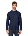 CORE365 Unisex Ultra UVP™ Marina Raglan Long Sleeve T-Shirt - CORE365 CE110 Classic Navy XS