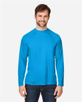 CORE365 Unisex Ultra UVP™ Marina Raglan Long Sleeve T-Shirt - CORE365 CE110 Electric Blue XS