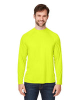 CORE365 Unisex Ultra UVP™ Marina Raglan Long Sleeve T-Shirt - CORE365 CE110 Safety Yellow XS