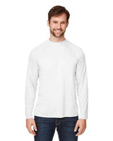 CORE365 Unisex Ultra UVP™ Marina Raglan Long Sleeve T-Shirt - CORE365 CE110 White XS
