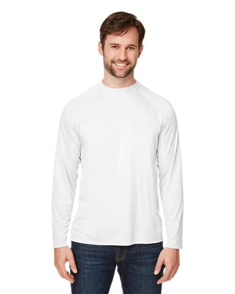 CORE365 Unisex Ultra UVP™ Marina Raglan Long Sleeve T-Shirt - CORE365 CE110 White XS