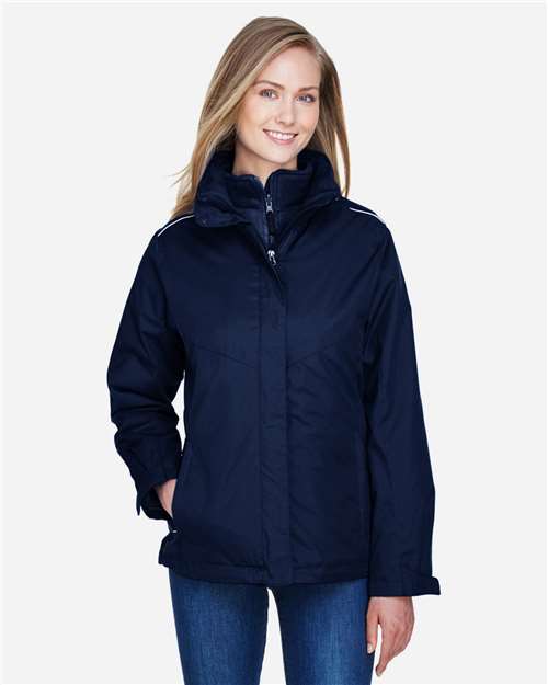 CORE365 Women's 3 - in - 1 Jacket with Fleece Liner - CORE365 78205 Classic Navy M