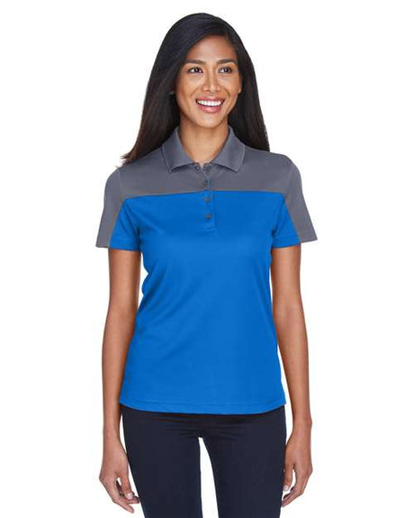 CORE365 Women's Balance Colorblock Performance Piqué Polo - CORE365 CE101W True Royal/ Carbon XS