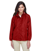 CORE365 Women's Climate Seam - Sealed Lightweight Variegated Ripstop Jacket - CORE365 78185 Black XS