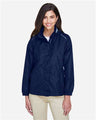 CORE365 Women's Climate Seam - Sealed Lightweight Variegated Ripstop Jacket - CORE365 78185 Classic Navy S