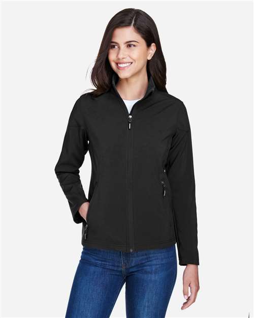 CORE365 Women's Cruise Two - Layer Fleece Bonded Soft Shell Jacket - CORE365 78184 Black XS