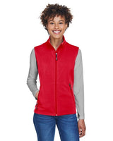CORE365 Women's Cruise Two - Layer Fleece Bonded Soft Shell Vest - CORE365 CE701W Black XS