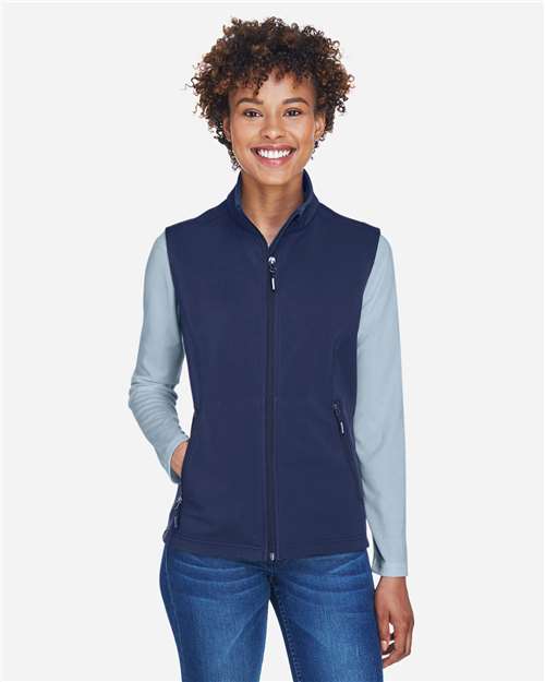 CORE365 Women's Cruise Two - Layer Fleece Bonded Soft Shell Vest - CORE365 CE701W Classic Navy XS