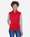 CORE365 Women's Cruise Two - Layer Fleece Bonded Soft Shell Vest - CORE365 CE701W Classic Red XS
