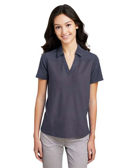 CORE365 Women's Fusion ChromaSoft™ Colorblock Polo - CORE365 CE112CW Classic Navy/ Classic Navy Heather XS