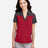 CORE365 Women's Fusion ChromaSoft™ Colorblock Polo - CORE365 CE112CW Classic Red/ Carbon Heather XS