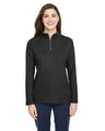 CORE365 Women's Fusion ChromaSoft™ Pique Quarter - Zip Pullover - CORE365 CE405W Black XS
