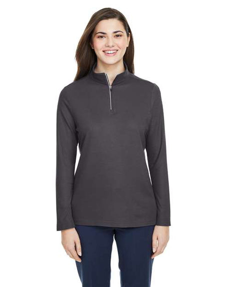 CORE365 Women's Fusion ChromaSoft™ Pique Quarter - Zip Pullover - CORE365 CE405W Carbon XS