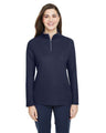 CORE365 Women's Fusion ChromaSoft™ Pique Quarter - Zip Pullover - CORE365 CE405W Classic Navy XS
