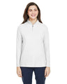 CORE365 Women's Fusion ChromaSoft™ Pique Quarter - Zip Pullover - CORE365 CE405W White XS