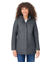 CORE365 Women's Inspire 3 - in - 1 Jacket with Insulated Liner - CORE365 CE725W Carbon/ Black XS