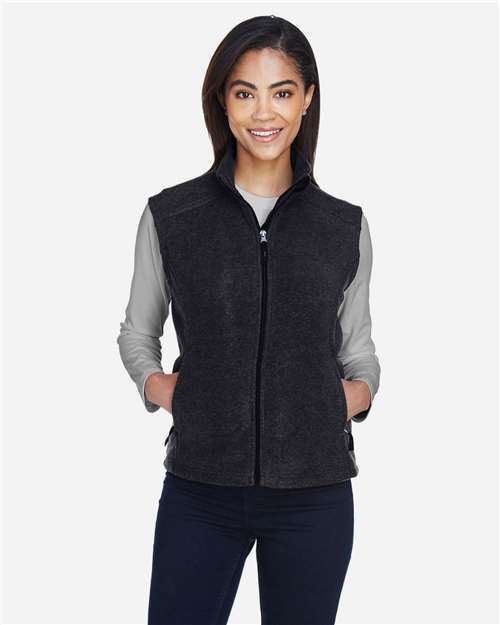CORE365 Women's Journey Fleece Vest - CORE365 78191 Heather Charcoal XS