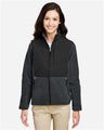 CORE365 Women's Journey Summit Hybrid Full - Zip - CORE365 CE890W Heather Charcoal/ Black S