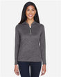 CORE365 Women's Kinetic Performance Quarter - Zip Pullover - CORE365 CE401W Carbon/ Black XS