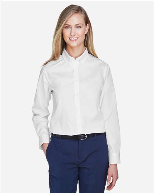 CORE365 Women's Operate Twill Shirt - CORE365 78193 White 2XL
