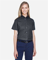 CORE365 Women's Optimum Short Sleeve Twill Shirt - CORE365 78194 Carbon XS