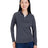 CORE365 Women's Origin Performance Pique Quarter - Zip Pullover - CORE365 CE418W Carbon/ Black XS