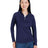 CORE365 Women's Origin Performance Pique Quarter - Zip Pullover - CORE365 CE418W Classic Navy Heather/ Carbon XS