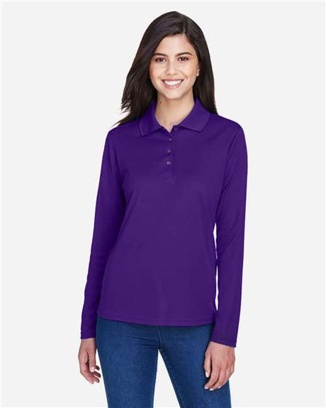 CORE365 Women's Pinnacle Performance Long Sleeve Piqué Polo - CORE365 78192 Campus Purple XS