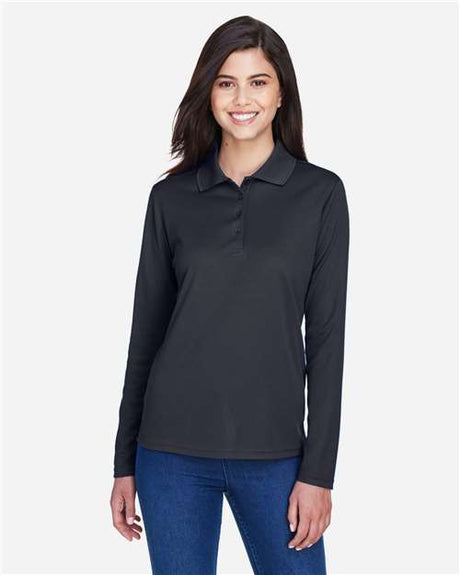 CORE365 Women's Pinnacle Performance Long Sleeve Piqué Polo - CORE365 78192 Carbon XS