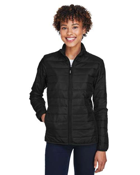 CORE365 Women's Prevail Packable Puffer Jacket - CORE365 CE700W Black XS