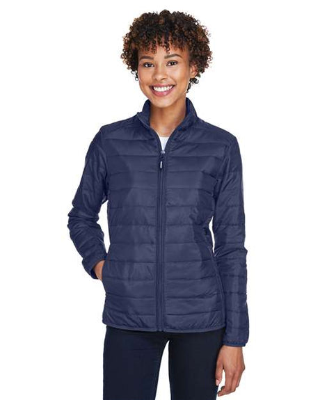 CORE365 Women's Prevail Packable Puffer Jacket - CORE365 CE700W Classic Navy 3XL