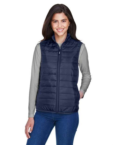 CORE365 Women's Prevail Packable Puffer Vest - CORE365 CE702W Classic Navy XS