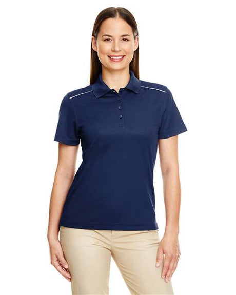 CORE365 Women's Radiant Performance Piqué Polo with Reflective Piping - CORE365 78181R Classic Navy XS