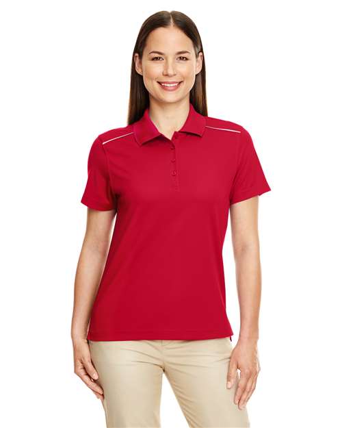 CORE365 Women's Radiant Performance Piqué Polo with Reflective Piping - CORE365 78181R Classic Red XS