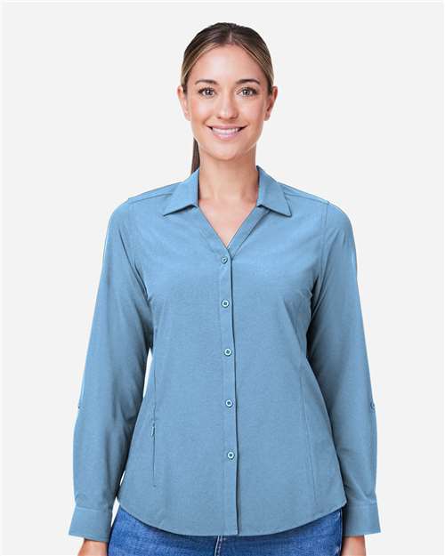 CORE365 Women's Ultra UVP® Marina Shirt - CORE365 CE510LW Columbia Blue XS
