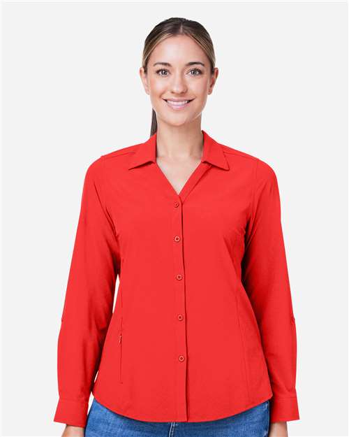 CORE365 Women's Ultra UVP® Marina Shirt - CORE365 CE510LW Marina Red XS