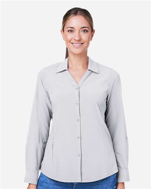 CORE365 Women's Ultra UVP® Marina Shirt - CORE365 CE510LW Platinum XS