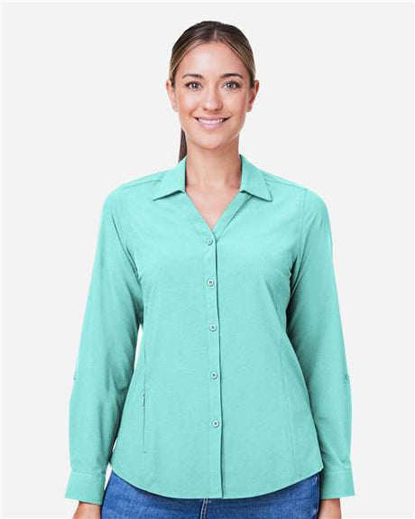 CORE365 Women's Ultra UVP® Marina Shirt - CORE365 CE510LW Sea Glass XS