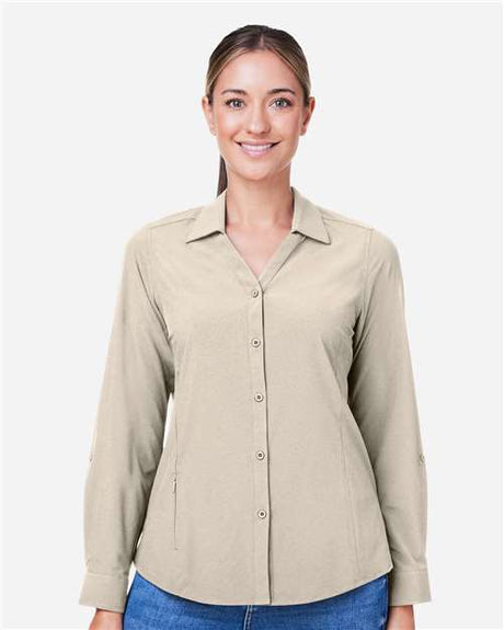 CORE365 Women's Ultra UVP® Marina Shirt - CORE365 CE510LW Stone XS